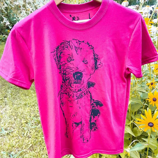 T-Shirt Enfant Rose Framboise Personnalisable T-Shirt Zazou Photo Lab 